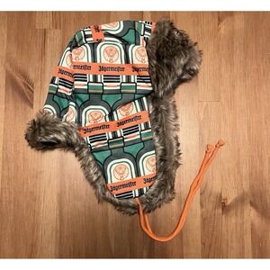 JÄGERMEISTER Hat Aviator Cap Trapper Faux Fur Flaps Brand New